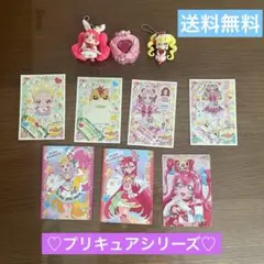 プリキュアシリーズ　シール　カード　キーホルダーセット
