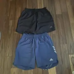 ［ネイビーのみ未使用］adidas ランニングパンツ 2色セット