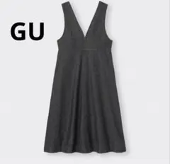 GU ジーユー　デニムジャンパードレス