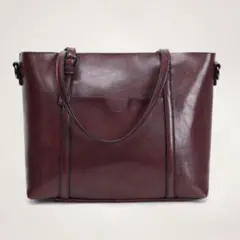 ★新品未使用★ レディース ビジネスバッグ ショルダー トート 濃茶 A4