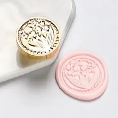k001・ヘッドのみ すずらん 植物 シーリングスタンプヘッド　直径2.5cm