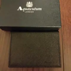 Aquascutumバーミンガム　 ブラック パスケース　美品