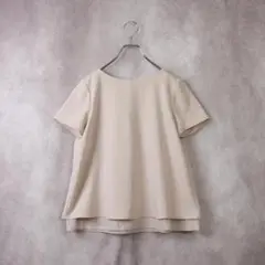 NATURAL BEAUTY BASIC　シフォンティアード半袖ブラウス