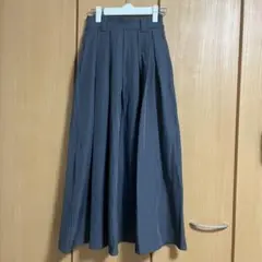 美品　GRL ベルト付きタックロングスカート[at2136]