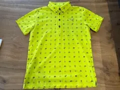 PUMAgolf 蛍光イエロー 宇宙モチーフ ポロシャツ メンズL