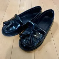 ZARA キッズ フォーマルシューズ タッセルローファー 黒 19 19.5