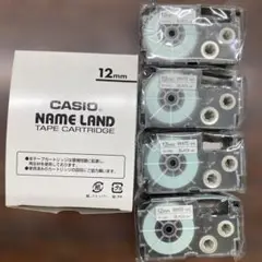 新品未使用　CASIO カシオ ネームランドテープ XR-12WE ４個
