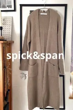 spicku0026span ロングカーディガン ゆったり ウール混