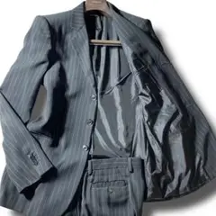 ✨️美品✨️Giorgio Armani 黒タグ リネン100% ストライプ メンズ