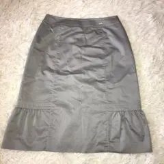 クレージュ　タイトスカート　Mサイズ　グレー　シルバー　ミモレ丈