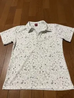 ミッキーマウス 花柄 半袖ポロシャツ