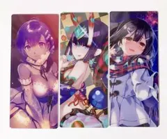 FGO 最終再臨展 編成画面風カード 酒呑童子 静謐のハサン 朔月美遊 3枚