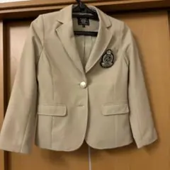 ベージュ ブレザー Mサイズ エンブレム付き