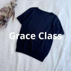 Grace Class 半袖 ニット トップス アンゴラ カシミヤ M 黒
