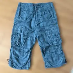 メンズ　ズボン　七分丈　Mサイズ　カーゴパンツ　キスマーク　匿名配送