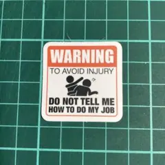 WARNING ステッカー