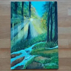 夢見多恵画　新作　原画　一点物　風景画　SMサイズ(22.7×15.8×0.3)
