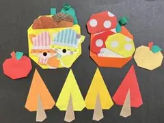 折り紙 ハンドメイド 秋 きつねとかぼちゃ