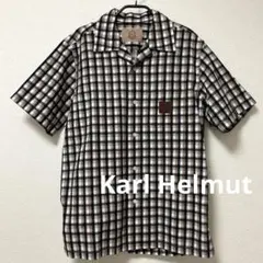 カールヘルム チェック柄 メンズ 半袖 コットン100% 春夏
