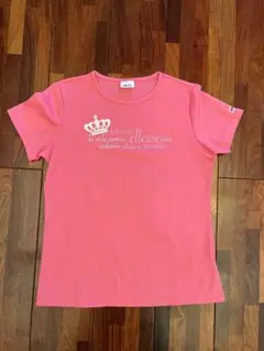 ellesse レディースピンク Tシャツ 王冠デザイン Lサイズ