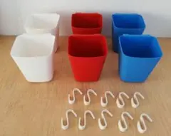IKEA で購入した小物入れ 3色 14個