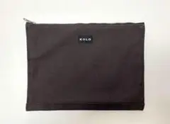 KOLO ダークブラウン ジッパーポーチ