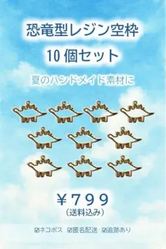 恐竜型レジン空枠 10個セット