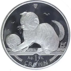 マン島 キャットコイン☆マンクスキャット／1970年／ニッケル貨／m0509-5 83356
