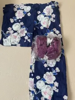 花柄　浴衣・帯セット