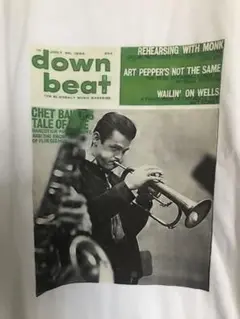 チェットベイカー　ダウンビート ジャズ Tシャツ　ブルースウェーバー　フォト