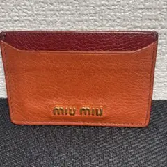 miumiu ミウミウ カードケース 定期入れ 本革