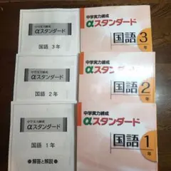 中学実力養成 αスタンダード 国語 1年2年3年