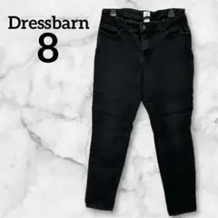 レア✨Dressbarn 【8】 黒スキニーパンツ ストレッチ　ロゴボタン
