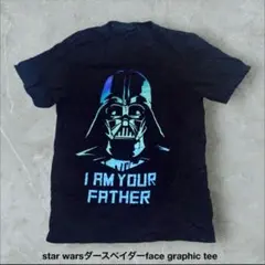 star warsダースベイダーface graphicTシャツシス暗黒卿