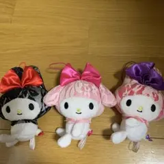 マイメロディ レース　マスコット　3種セット　ぬいぐるみ　サンリオ　フリュー