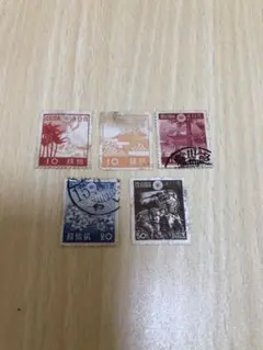 銭単位切手　10枚戦前切手あり 6495 希少 未使用切手 戦前切手 鳥切手 1925年 大正銀婚 記念切手 20
