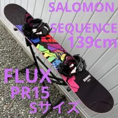 数回使用 ジュニア レディース SALOMON 139+FLUX PR15 S