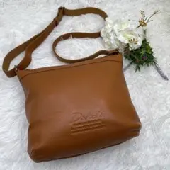 新品級★DAKOTA ショルダバッグ オールレザー 本革 キャメル ゴールド金具