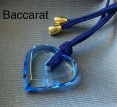 美品 バカラ クリスタル ハート型チョーカー ペンダント ネックレス