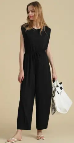【新品】ピンクアンドダイアン　ウエストギャザーサロペット