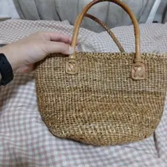 ビュルデサボンのミニバッグ ブラウン 約28cm　夏のファッションにびったり♡