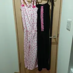 ルームウエアオーバーオール2点セット