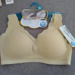 ☆新品☆接触冷感 レースブラジャー L アウターにひびかないブラ マスタード色