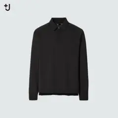 【新品同様】ユニクロ+J/メリノブランドニットポロシャツ/ブラックM