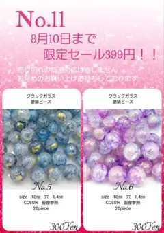 8月10日までの399Yen特価　No.11