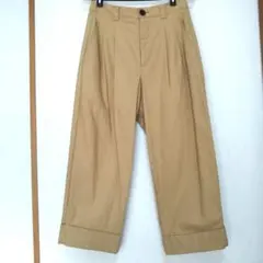 ジーユー チノタック クロップドパンツ S ベージュ チノ パンツ クロップド丈