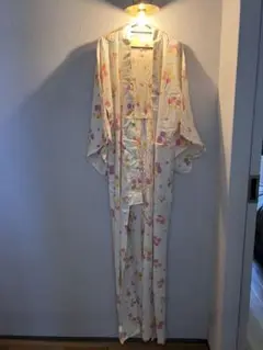 浴衣 花柄 白 オフホワイト カラフル ピンク 子供