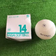 NAIGAI ソフトボール スローピッチ（やや変色あり）