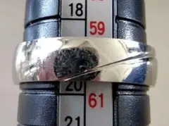 シルバー 甲丸リング 約19号