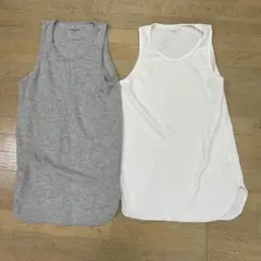 グローバルワーク　タンクトップ　2枚セット 白、グレー　Sサイズ